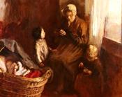 艾伯特 纳赫伊斯 : Cottagers At Scheveningen